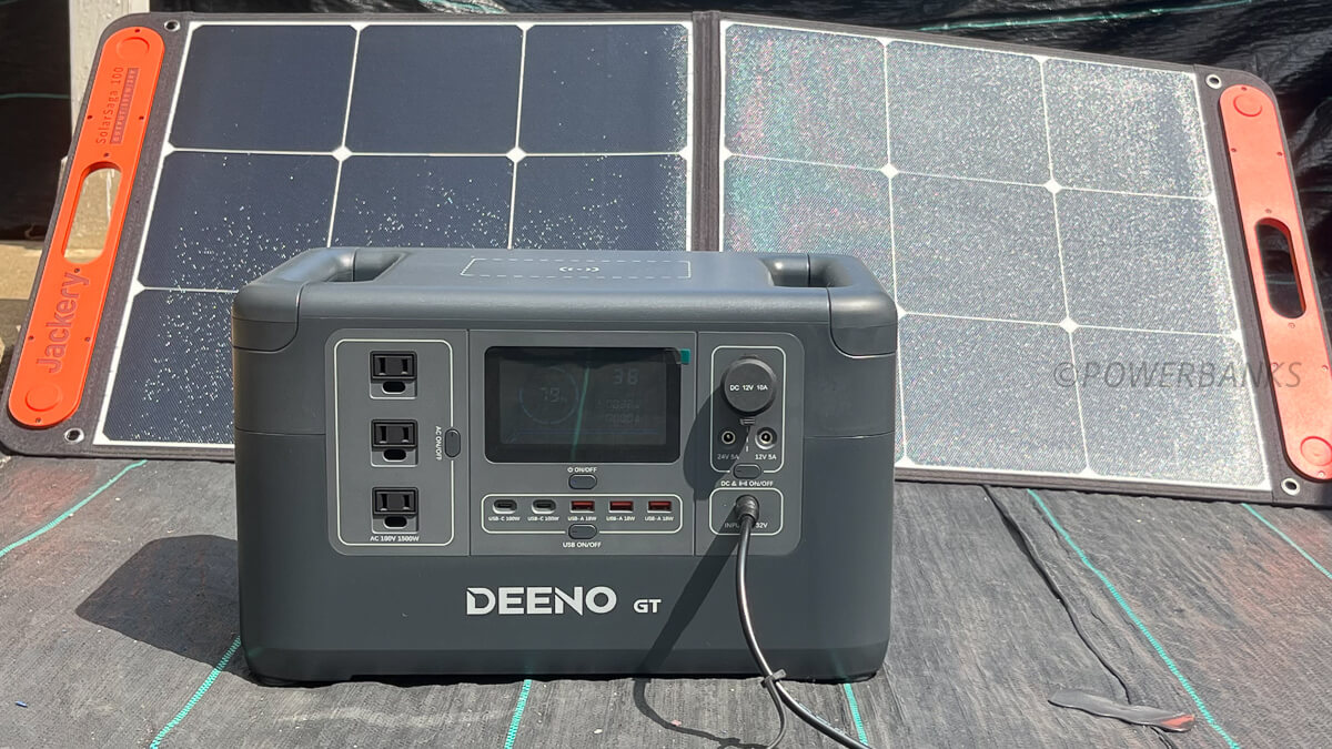 DEENO X1500(DC)とJackery SolarSaga 100W ソーラーパネル(DC)