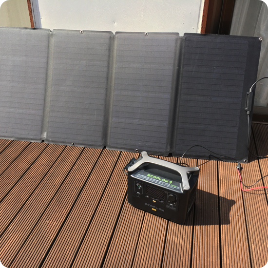 EcoFlow純正ソーラーパネルでRIVER Proを充電