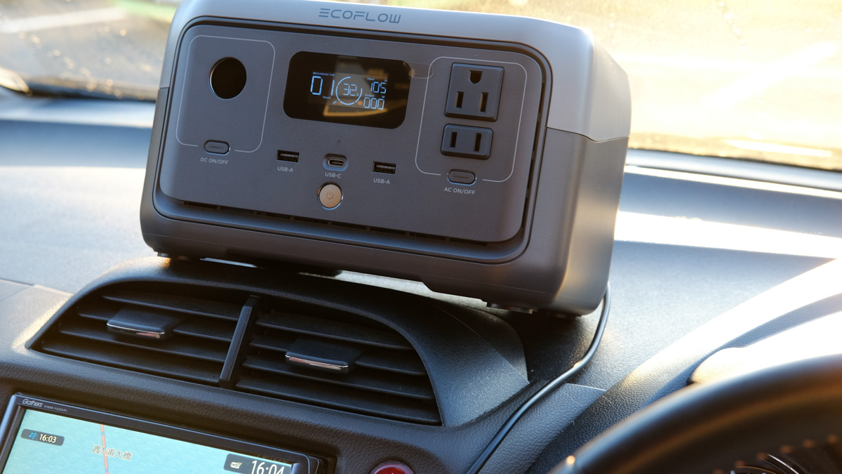 エコフロー リバー 2を車内で充電 シガーソケット充電を検証