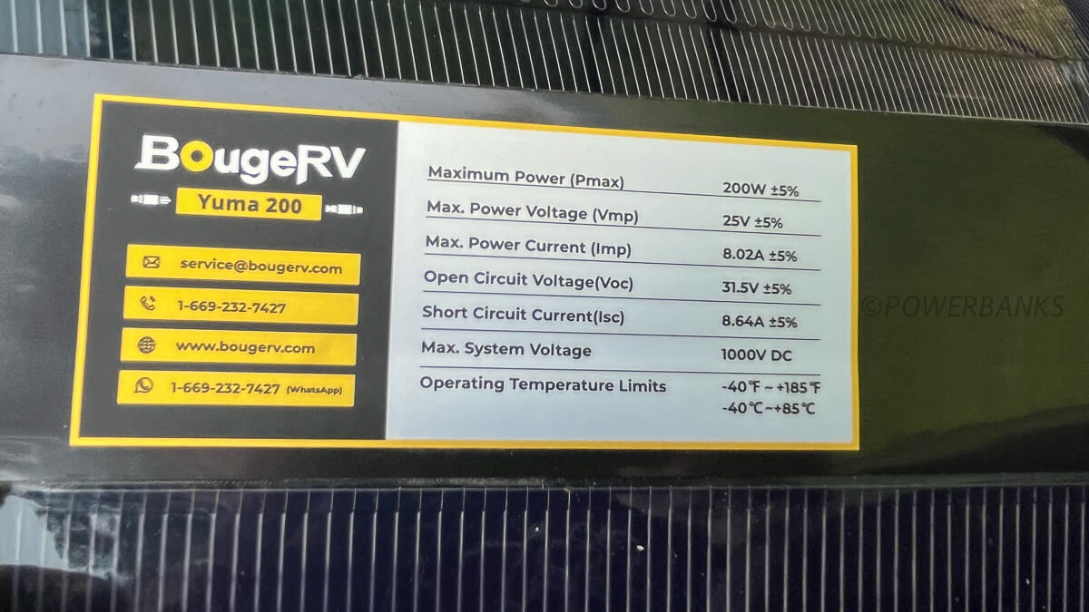 BougeRV Yuma 200W Flexible Solar Panel Review製品スペック 特徴とフォトレビュー