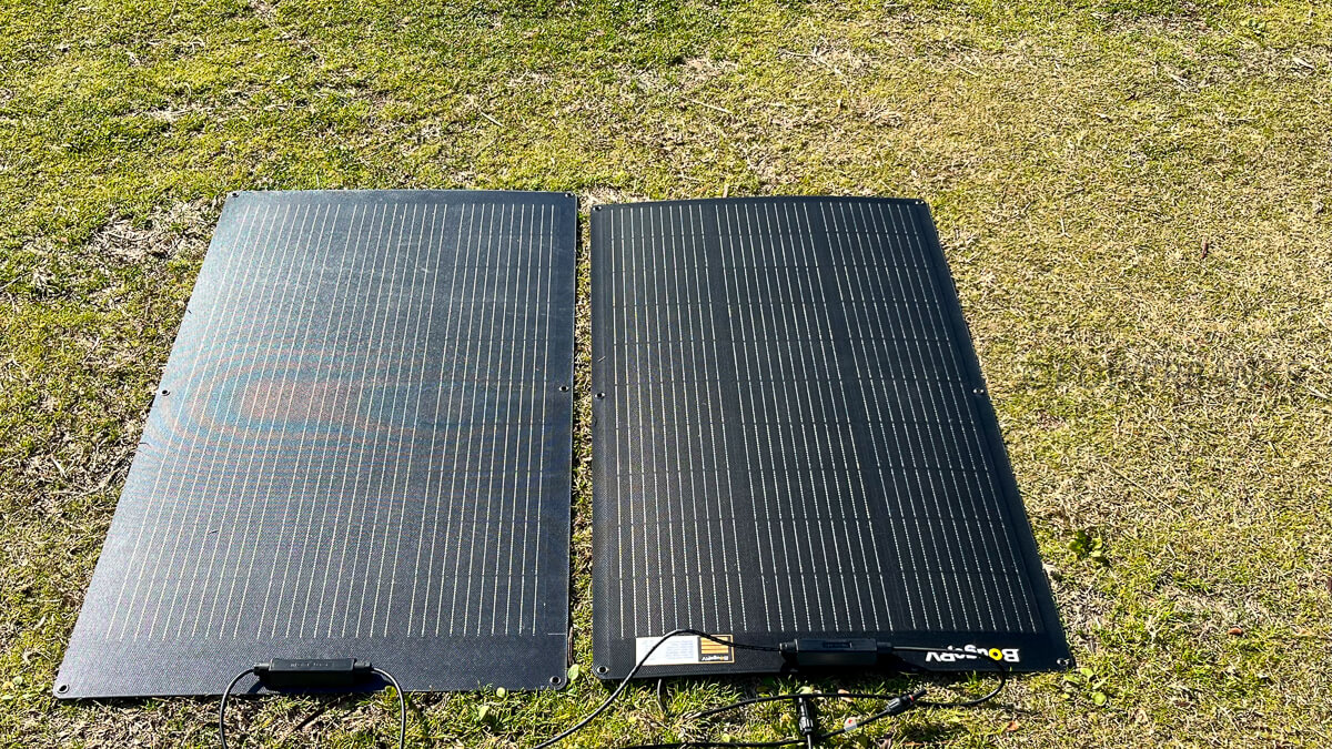 BougeRV Arch ソーラパネル 100WとEcoFlow 100W据置型ソーラーパネルとの比較