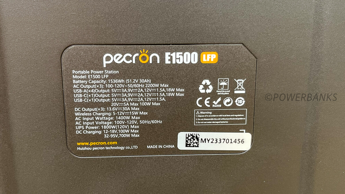 PECRON E1500LFP