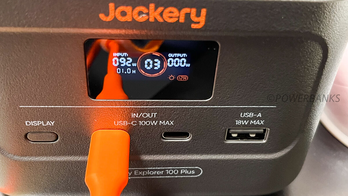 Jackery Explorer 100 Plusの充電スピードの検証結果